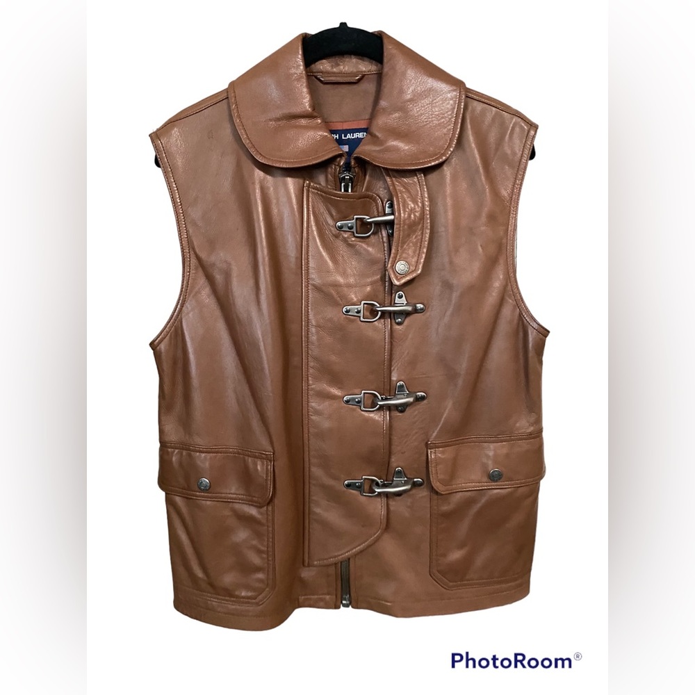 Vintage Ralph Lauren Polo Sport Leather Vest Unisex
